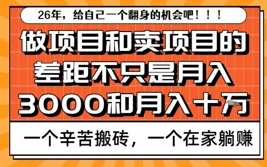 2025为什么卖项目比做项目更易变现？核心原因实操拆解