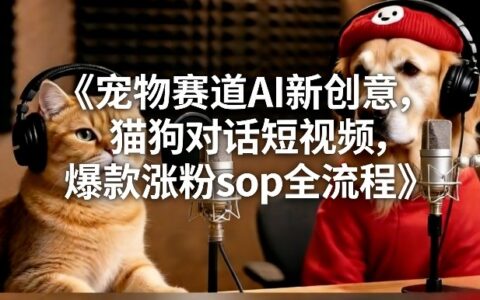 宠物AI创意实战：猫狗对话短视频涨粉变现全流程指南