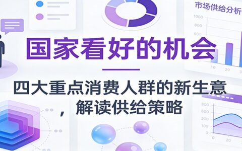 国家政策支持的四大消费人群新生意：供给策略实操指南