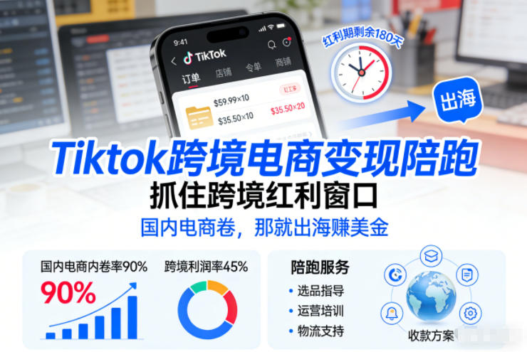 TikTok跨境电商变现实战：抓住跨境红利，出海盈利策略指南