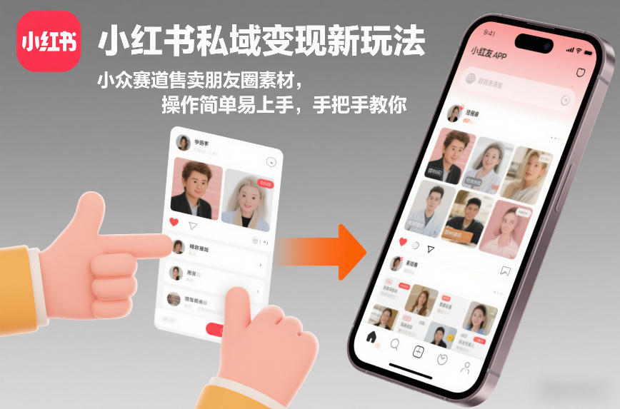 小红书私域变现实战方法：小众赛道朋友圈素材销售指南