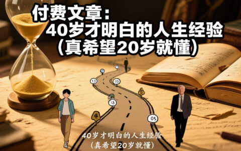 202540岁才明白的被动收入方法（真希望20岁就懂）