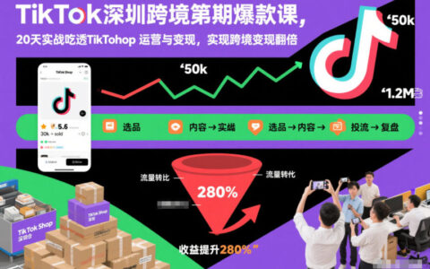 TikTok深圳跨境第2期实战课：20天掌握TikTok Shop运营与变现策略
