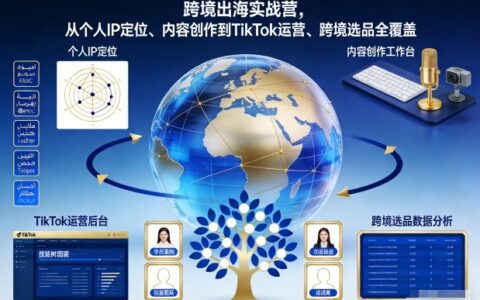 跨境出海变现实操指南：从个人IP定位到内容创作、TikTok运营与跨境选品全覆盖