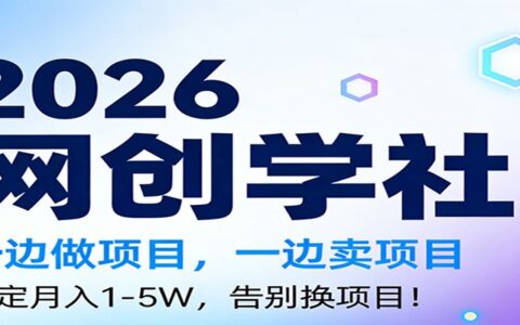 2026项目实操：一边做一边卖，被动收入策略告别换项目