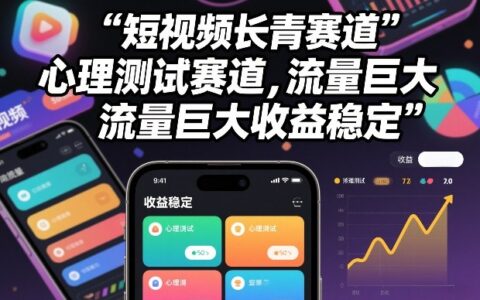 短视频心理测试赛道实战策略：长期稳定的变现前景实测