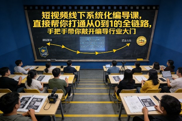 短视频线下系统化编导课：从0到1全链路实战指南，手把手带你入门变现之路