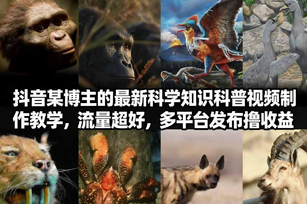 抖音60W粉丝博主科普视频制作实战教程，多平台发布变现策略指南