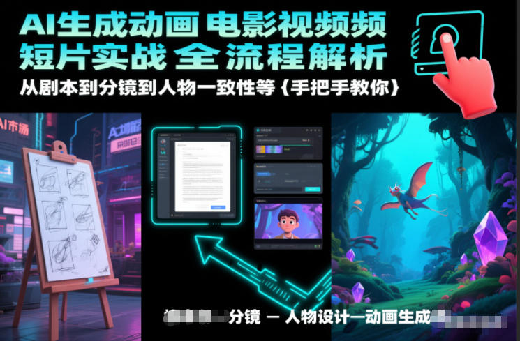 AI动画电影全流程实操攻略：从剧本到人物一致性的被动收入变现指南