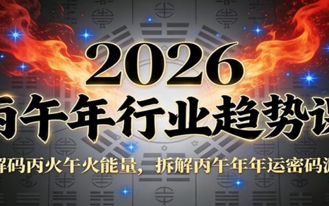 2026丙午年行业趋势指南：解码丙火午火能量，拆解年运密码与盈利策略