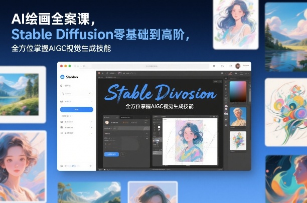 Stable Diffusion零基础到高阶：AI绘画变现实操指南