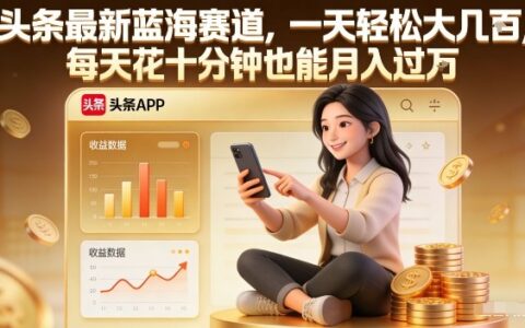 2025头条蓝海项目实测：每天十分钟，被动收入实战指南