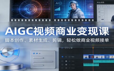 AIGC视频变现实战：脚本创作、素材生成、剪辑全流程，商业视频接单指南