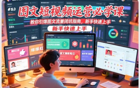 图文短视频运营实战课：流量提升避坑指南，新手快速上手