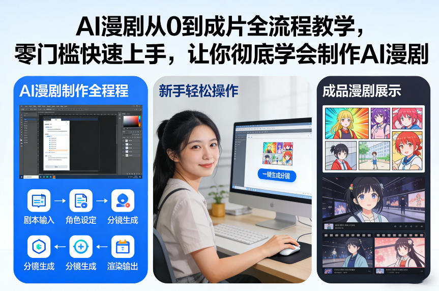 AI漫剧制作全流程实操指南：零门槛快速上手，掌握变现技巧【保姆级教程】