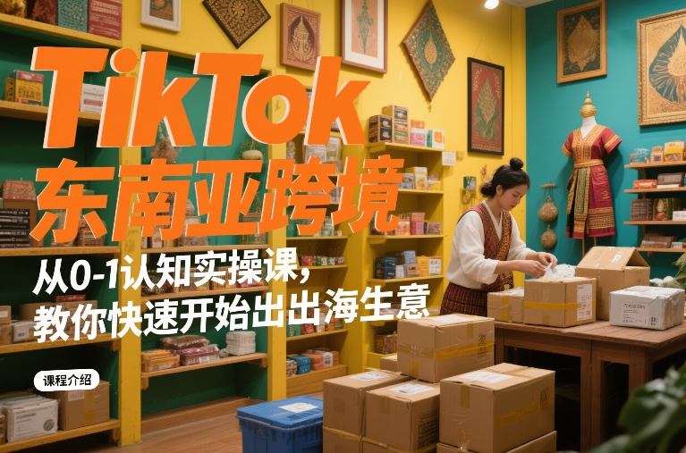 TikTok东南亚跨境从0-1实操课：出海生意快速入门变现指南