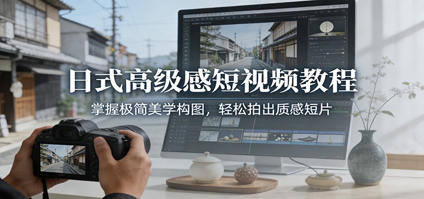 日式极简短视频变现教程：掌握美学构图，拍出高质感短片