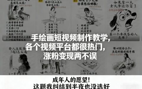 手绘画短视频制作实操指南：热门平台涨粉与被动收入策略