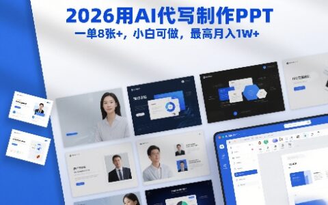 AI制作PPT变现方法：一单8张+，新手实操，变现潜力解析