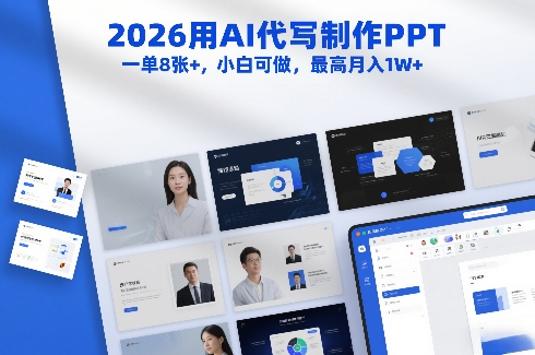 AI制作PPT变现方法：一单8张+，新手实操，变现潜力解析