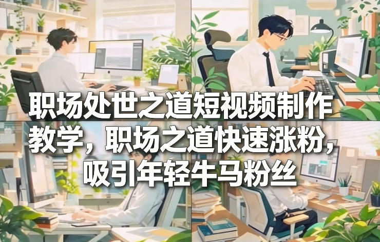 职场处世之道短视频实操指南：高效涨粉策略与年轻职场粉丝变现案例