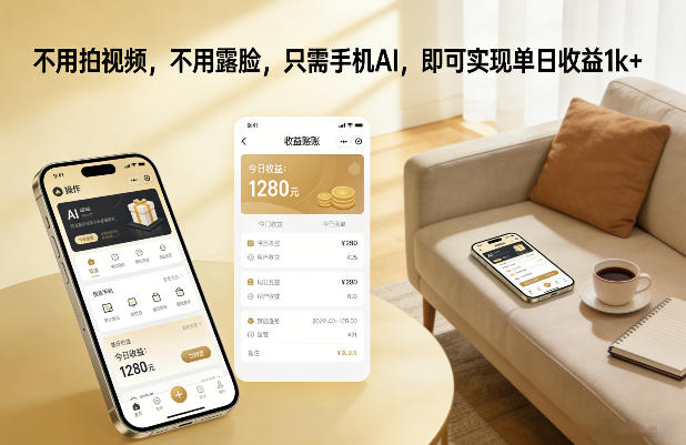 2025手机AI变现方法：无需拍视频露脸，实测收益指南