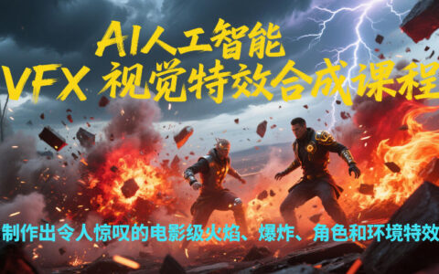 AI人工智能VFX视觉特效合成实战教程：制作电影级火焰爆炸特效并探索变现路径