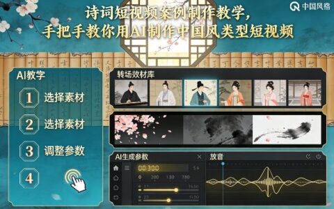 古诗词短视频案例变现教程：AI实战指南打造中国风内容
