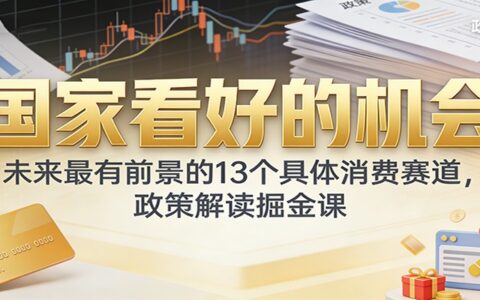 公众号付费文章：国家政策支持的13个高潜力消费赛道变现实战指南