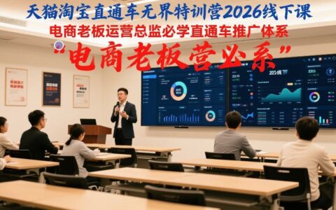 天猫淘宝直通车无界特训营2026线下课：电商老板运营总监的直通车推广实战指南