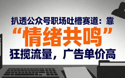 公众号职场吐槽赛道拆解：情绪共鸣引流实战，高收益广告策略