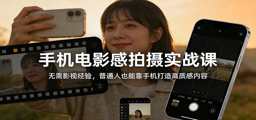 手机电影感拍摄实战课：普通人实测打造高质感内容变现指南