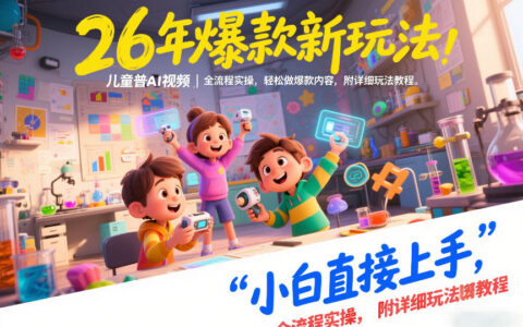 儿童科普AI视频项目实操指南：全流程拆解，新手直接上手，附详细玩法教程