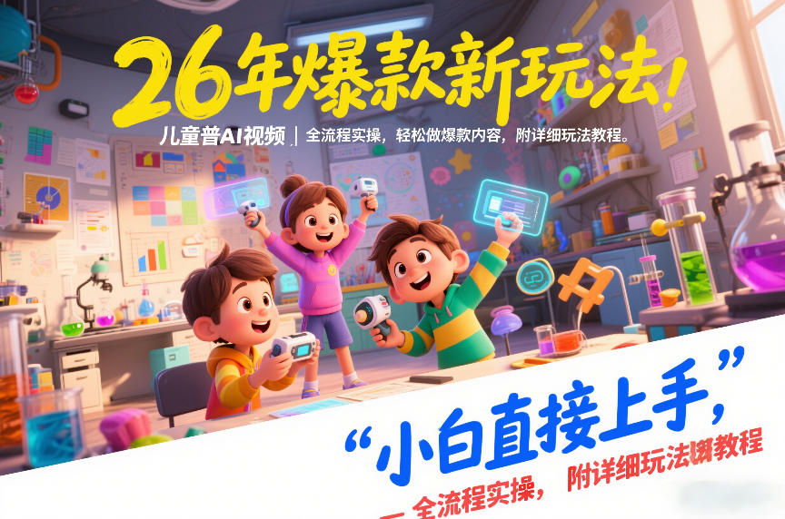 儿童科普AI视频项目实操指南：全流程拆解，新手直接上手，附详细玩法教程