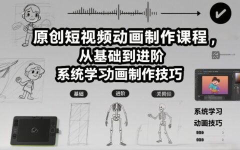 原创短视频动画制作变现课程：从基础到进阶，系统掌握盈利技巧