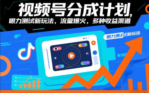 视频号分成计划实战：眼力测试新玩法变现指南，实测高流量多重收益