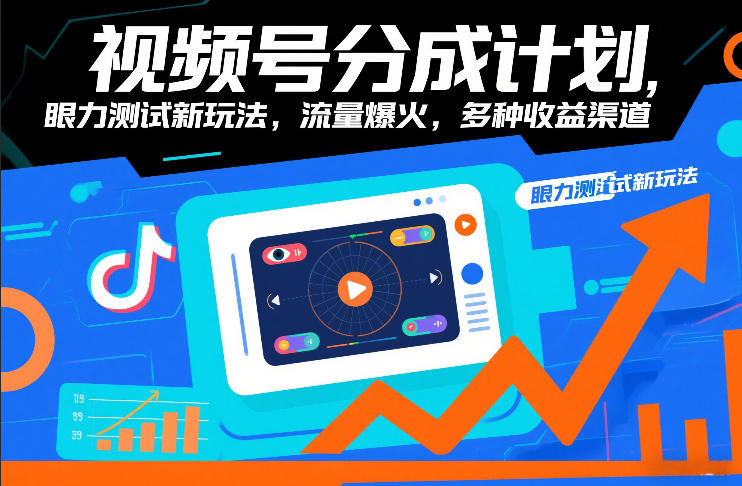 视频号分成计划实战：眼力测试新玩法变现指南，实测高流量多重收益