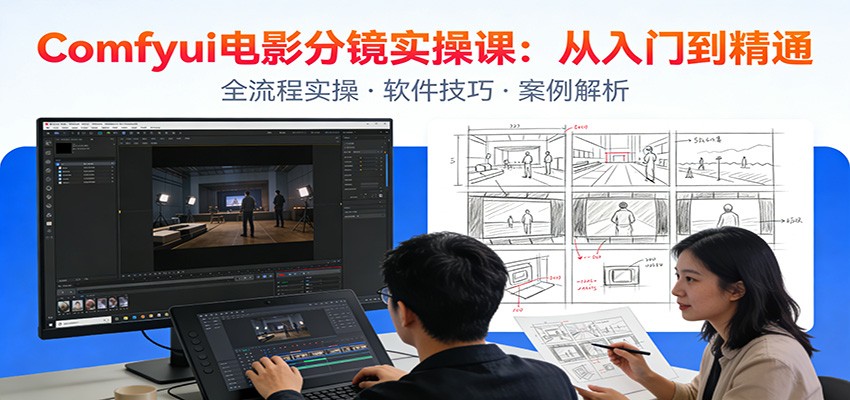 ComfyUI电影分镜实战教程：AI视频全流程制作与分镜一致性，新手入门变现指南