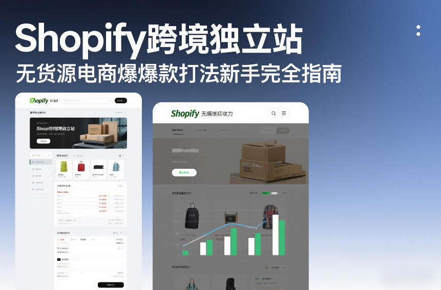 Shopify跨境独立站无货源电商变现策略新手实操指南