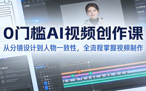 AI视频创作实战课：分镜设计到人物一致性全流程变现指南