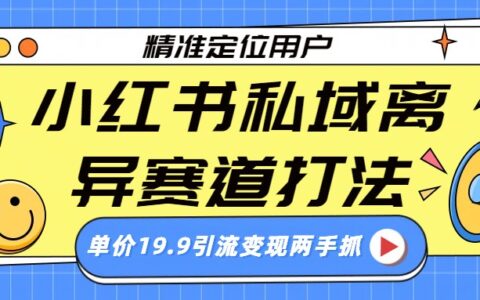 小红书私域细分赛道精准定位策略：19.9元引流变现实战指南
