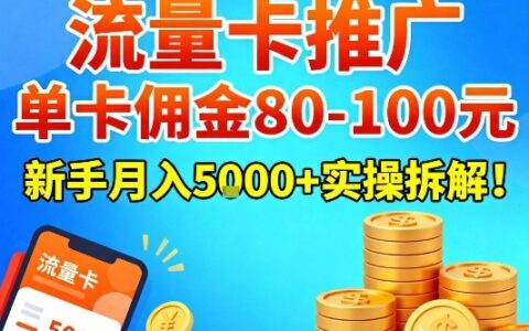2025流量卡推广实战：新手副业变现思路拆解