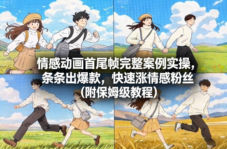 情感动画首尾帧实战案例解析：高效粉丝增长策略与保姆级变现教程