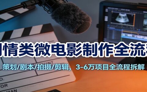 剧情类微电影制作全流程：策划/剧本/拍摄/剪辑，变现项目全流程拆解