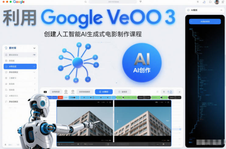 Google Veo 3 AI电影制作课程实战指南：AI生成视频的被动收入策略