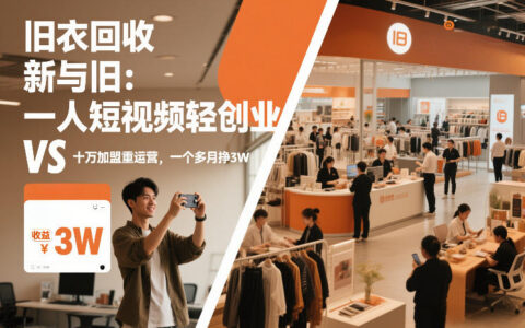 旧衣回收新模式VS传统加盟：轻创业短视频实测变现思路