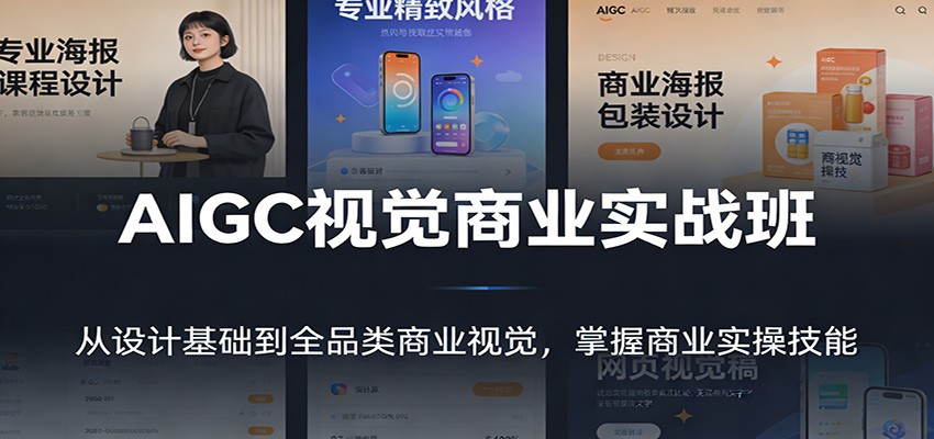 AIGC视觉商业变现实战指南：从设计基础到全品类，掌握实操技能