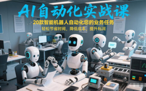 AI自动化实战课：20款智能机器人实测自动化业务任务，节省时间、降低成本、提升利润