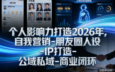 2026个人影响力变现实战：自我营销、人设IP打造与公私域闭环策略