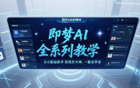 即梦AI实战教程：从0基础新手到高阶大神的变现攻略